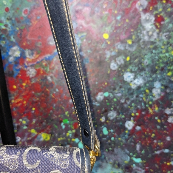 Celine | C Sulky Monogram Navy Canvas Shoulder Crossbody Bag - Picture 5 of 8